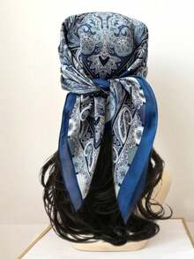 1 件新款波西米亚风格佩斯利印花头巾，女士头巾/围巾/披肩，防晒，适合日常生活和度假穿着，春夏季，学校用品，学院发饰秋季配饰秋冬女士头带发带