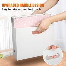 Hộp đựng giấy scrapbooking cỡ lớn, có thể gấp gọn, dung tích 3/1, giá đựng sách để bàn, hộp đựng giấy scrapbooking, hộp đựng tài liệu bằng nhựa. - Nhiều màu - Xem 6