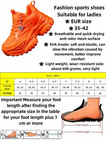 Tênis Feminino Decorado com Borboleta de Metal Prateada, Sapatos de Salto Alto de 7cm com Solado Plataforma Grosso de EVA, Sapatos de Salto Alto Alaranjados Vívidos de Estilo Punk Versáteis como Presente, Calçados Esportivos Femininos Confortáveis e Quentes para Outono/Inverno, Plus Size, Adequados para Adolescentes, Estudantes Universitários, Uso Externo, Tênis Casuais Leves, Respiráveis e Antiderrapantes Adequados para Todas as Estações, Sandálias Respiráveis e de Secagem Rápida para Uso Diário, Encontros, Academia, Escritório