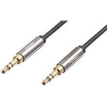 Basics 3.5mm Aux Audio Cable For Stereo Speaker Or Subwoofer With Gold-Plated Plugs, 4 Foot, Black - màu đen - Xem 2