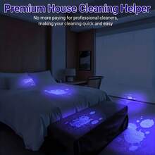 Alonefire Senter LED UV Mini 365nm Kecerahan Tinggi Lampu Hitam Isi Ulang USB Genggam Saku Lampu Inspeksi Ultraviolet Kecil Penanda Tinta Tak Terlihat Lampu Kuku Lampu Pengeringan Noda Hewan Peliharaan Penanda Kebocoran Mineral Koin Kalajengking Lampu Deteksi Fluoresensi SV108 - Hitam - View 6