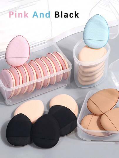 Mút trang điểm cầm tay, bông phấn mini dễ vệ sinh, dụng cụ trang điểm cho văn phòng, trường học, ký túc xá, màu ngẫu nhiên, phù hợp để trang điểm và che khuyết điểm, tiện mang theo, thiết yếu cho trường học và ký túc xá, quà tặng tuyệt vời cho bạn bè