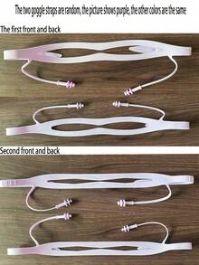 3-15岁儿童游泳镜套装带耳塞大框防雾/紫外线游泳镜（男童女童适用） - 彩色 - 查看 7