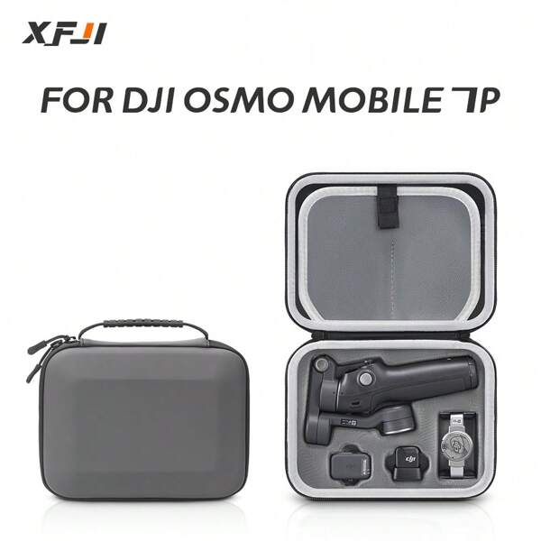 XFJI Tragbare Tragetasche für Osmo Mobile 7P Box für OM 7P/OM 7 Gimbal Stabilisator Zubehör, stoßfeste Umhängetasche, Digitalkamera Zubehör