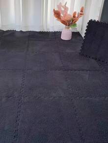 6/12 Stücke EVA Teppiche, warme und atmosphärische Patchwork-Matten, warme Teppiche für die Bettkante, weich und rutschfest, einfach zu installieren, Heimdekoration, 11.8x11.8 Inch Krabbelmatte, dicke Plüsch-Patchwork-Matte, stoßabsorbierend und schalldämmend Haustier-Ruhematte, Wohnzimmer-Dekoration, Teppich-DIY-Quadrat-Patchwork-Matte, abnehmbare Nähte, beliebig zuschneidbar - Verschiedenfarbig - Übersicht 4