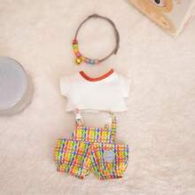 Cute Clothing, Bubble Gum Colored Overalls Set, Hat And Top With Overalls And Crossbody Chain, Summer Colorful And Gorgeous Set, Only Selling Clothes - Multicolor - View 7