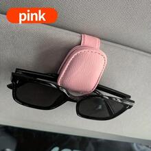 1pc Random Color Universal Car Sun Visor Glasses Clip PVC Material Auto Eyeglasses Holder Vehicle Interior Accessories Eyewear Storage Bracket Protective Anti-Scratch Secure Grip Compact Design Easy Install Hands-Free Driving Organizer Sunshade Mounted Multifunctional Sunglasses Case Alternative For Drivers Passengers Commuters Road Trips Daily Use Neat Tidy Visor Mounted Storage Convenience Fashionable Minimalist Travel-Friendly Lightweight Slip-Resistant Interior Organizer