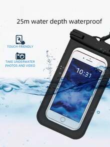 Waterproof Phone Pouch For Swimming Beach Snorkeling - Universal Fit Transparent Touchscreen PVC Phone Case, 8.4"X4.3" Underwater Phone Bag (Apple Compatible With Samsung) - Diving Waterproof Phone Pouch - Multicolor - View 3