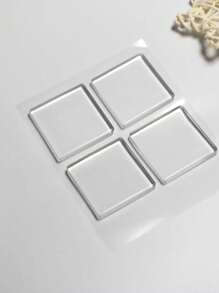 1 Stück (4-teiliges Set / 6-teiliges Set), transparenter Silikon-Stoßabsorber - rutschfeste, hitzebeständige Auflage, geeignet für Waschmaschinen usw. - Geräuschreduzierung und einfache Installation, quadratische transparente unsichtbare Stoßschutzauflage