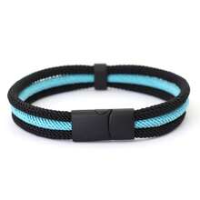 时尚新颖男士手链 4mm A级米兰绳缠绕手链 可拆卸磁扣户外运动露营手链 - 磁扣手鍊極簡 - 查看 15