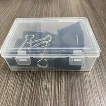 10pcs Black Metal Pigeon Tail Paper Clips, 19/25/32/41/51mm Binder Clips, Black Paper Clamps Office Stationery Book Clips,Back To School,School Supplies - Multicolor - View 16