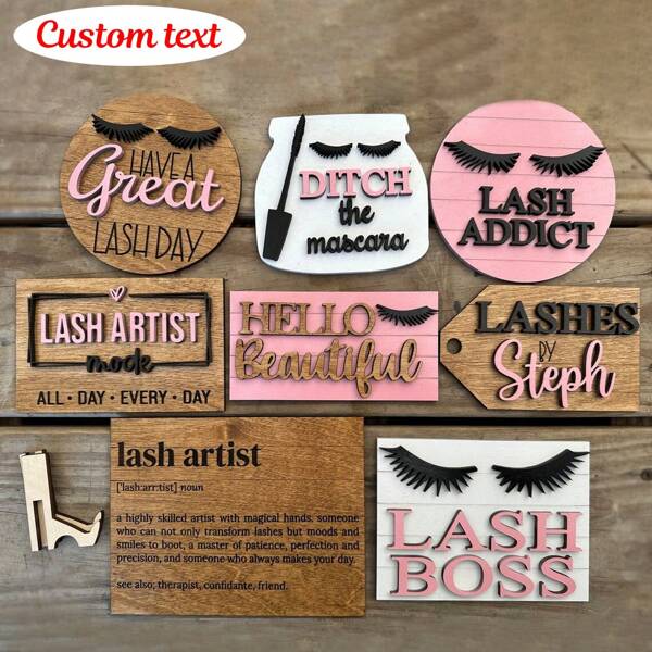 Personalized Lash Tech Tier Tray Set/ Aesthetician/ Esthetician Shelf Sitters/ Lashes