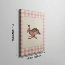 1 Tranh treo tường chủ đề động vật cổ điển màu hồng dành cho bé gái, tranh in trên vải canvas hình hươu, thỏ, ong, trang trí phòng trẻ em, phòng chơi, phòng theo phong cách nông trại, quà tặng tắm em bé. - Nhiều màu - Xem 19