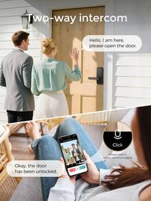 Arpha Keyless Smart Door Lock, Fingerprint Keypad Deadbolt With Handle FOB Card, APP Control Auto Lock, IP54 Waterproof, Easy Installation, Biometric Entry Bedroom Door Lock - Black - View 3