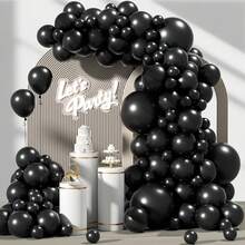 93pcs Black Balloon Garland Arch Set, Suitable For Graduation Celebration, Boy Girl Children Birthday, Baby Shower, Party Decoration - Black - View 9