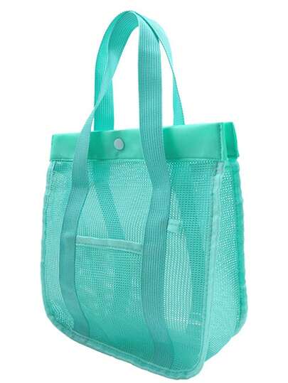 Mesh Beach Tote Bag - Sand-Proof And Easy To Clean, Suitable For Storage, Towels And Groceries