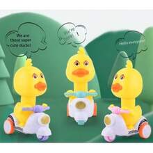 1pc Bestselling Squeeze Rubber Duck Toy Car! No Battery Needed, Inertia Driven Super Fun, Boys Love It~ Durable, Cute Design, Great For Kids! Ideal Gift, Hot Selling, Grab It Now! - Multicolor - View 2
