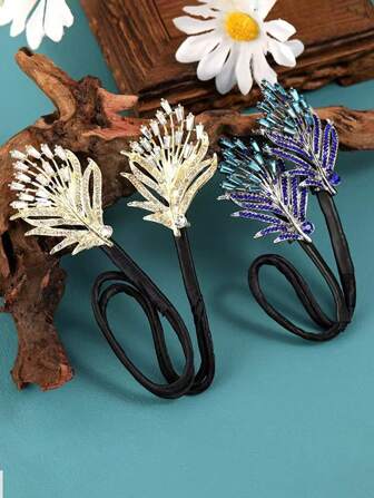 1pc/2pcs Premium Peacock Phoenix Orchid Hair Clip Bun Maker, Elegant Headpiece Slouchy Self-Styling Hair Scrunchie,Gifts,Travel,Gifts For Women,Hair Stuff,Stocking Stuffers,Stocking Stuffers,Stocking Fillers,Stocking Stuffers For Women,Stocking Fillers Women,Christmas Gifts,Gifts,Christmas Stocking Fillers,Gifts For Women,Gift,Christmas Gift,Stocking Stuffers For Adults,Stocking Fillers For Adult,Hair Stuff,Women's Accessories,Stocking Stuffer,Coming-Of-Age Hair Accessory,Christmas Hair Accessories,Gift Ideas For Women,Beauty Stocking Fillers,Christmas Gifts For Women