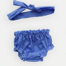 Baby Girl Set | Ribbed Bodysuit With Lace Sleeves + Shorts And Headband | Stylish Look