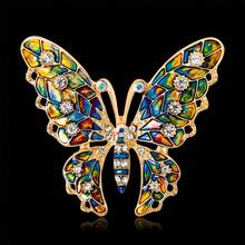 Variety Butterfly Brooch - Multi-Color Rhinestone Crystal Brooch Pin Cute Butterfly Shape Corsages Brooches Decoration Gift For Women Girls - Multicolor - View 6