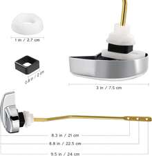 Amosfun Manija palanca descarga inodoro montaje lateral, ajuste universal para la mayoría los inodoros, longitud la manija 21-24 - 1 - Ver 8