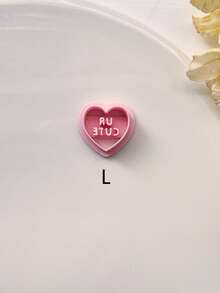 爱情对话聚合物粘土切割器、情人节粘土耳环切割器（用于聚合物粘土首饰制作）、聚合物粘土耳钉印章制作工具、粘土首饰制作套件、粘土耳环模具（由 PLA 制成）、DIY 耳环礼物