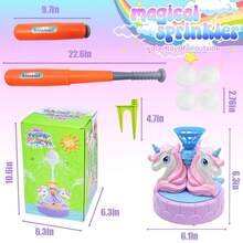 Children's Outdoor Baseball Sprinkler Toy, Kids Toys, Backyard Pink 360 Degree Rotating Unicorn Children's Sprinkler Toy - Summer Outdoor Toy With Garden Hose Sprinkler Toy 3 4 5 6 7 8 Year Old Boys And Girls Gift - Baby Pink - View 6