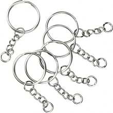 20/50pcs Metal Keychain Set - 20/50 Round Loop Hangers And 20/50 Split Rings, For DIY Crafts And Small Business Supplies - Keychain - View 7