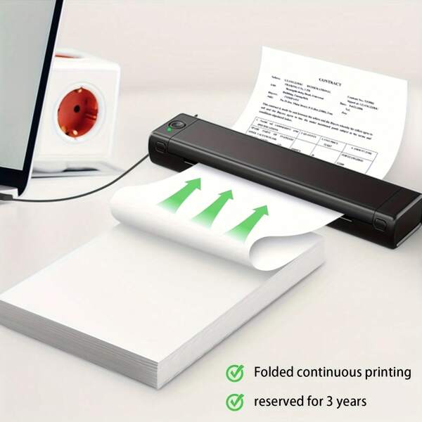 100 Blatt Thermodrucker Papier 8,27 x 11,7 Zoll, US Letter Größe Thermopapier, kompatibel mit M08F/A40 PeriPage Tragbarer Thermodrucker, fortlaufend zuführbares Falzpapier, für Schulbedarf, Schulanfang