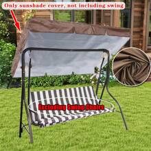 1 件户外秋千顶篷、露台秋千顶盖、易于安装、花园庭院装饰、门廊秋千遮阳窗帘（仅顶篷，不含秋千）