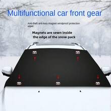 Auto Large Magnetic Adsorption Windshield Anti-UV Sunshade Curtain, Thin & Strong Magnetic Sunshade Curtain For Heat Insulation, Applicable All-Season - Black - View 2