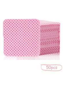 1000pcs Pink Lint-Free Pads, Manicure Magic Wipe Pads, Eyelash Glue Bottle Mouth Cleaning Pads, Nail Polish Remover Wipes, Nail Care Pads. 500pcs/300pcs/200pcs/100pcs/50pcs