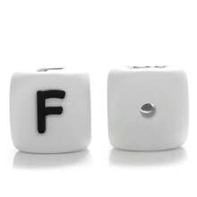 20-78 piezas de cuentas de silicona del alfabeto A-Z de 12 mm, cuentas con agujero recto para manualidades DIY, joyería y accesorios festivos - Blanco - Ver 12