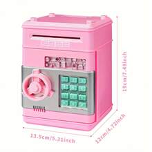 Electronic Piggy Bank - Mini ATM Piggy Bank, ATM Machine Gift, Electronic Code Piggy Bank, Money Safe Box Cash Coin Can Password Code Lock - 粉色 - 查看 2
