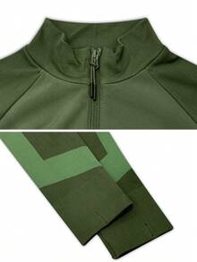 NcmRyu 1pc Women's Patchwork Sports Yoga Outdoor Jacket Winter - Army Green - View 4