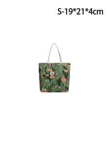 Túi vải canvas in hoa, túi đeo vai, túi mua sắm, túi đi làm, túi siêu thị, đồ dùng học tập, túi xách tay, túi đựng đồ ăn trưa, phù hợp cho phụ nữ sử dụng hàng ngày, hẹn hò, đi học, mùa hè, du lịch, công sở, học sinh, dã ngoại, cắm trại, siêu thị, đựng đồ hàng ngày, quà tặng giáo viên. - Nhiều màu - Xem 18
