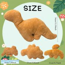 1 件全新鸡块恐龙毛绒玩具,逼真有趣的恐龙块枕头柔软家居装饰靠垫,内有毛绒,可作为男孩和女孩的生日或节日礼物、房间装饰玩具、女孩玩具、恐龙、玩具、女孩玩具、恐龙、毛绒玩具、毛绒玩具、儿童玩具女孩、电视女孩、两周、毛绒玩具、复活节、男孩玩具、电视女孩海报 - 駝色 - 查看 8