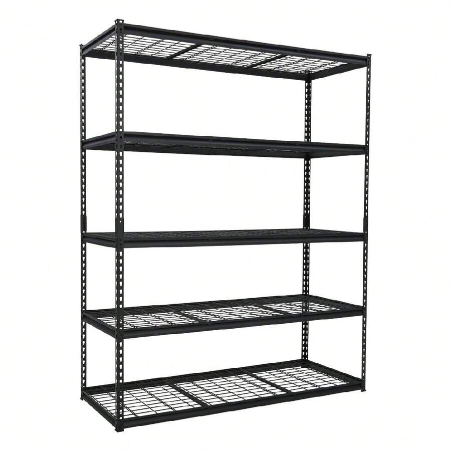 mteryoing Garage Shelving, 5 Tire Storage Shelving Heavy Duty Garage Shelves 3000LBS Load Bearing, Full Metal Shelving Units, Durable Construction, Adjustable Shelves, Easy Assembly - 60 X 24 X 78 Inch - View 1
