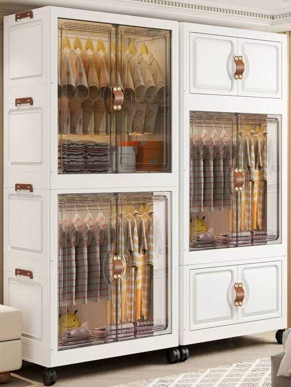 No Installation Baby Wardrobe Thickened Baby Storage Cabinet Household Snack Organization Box Baby Clothes Organizer Children Mini Closet