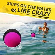1pc Rose Red Durable Water Floating Ball - Elastic Beach Ball, Colorful Soft Bouncy Pool Ball, Floats Stably Without Sinking, Suitable For Beach, Swimming Pool And Outdoor Activities - Enhance Bouncing Fun, Beach Toss And Catch, Boost Social Interaction, Stress Relief Essential, Beach Game Ball | Fun Design | Durable Nylon, Lightweight And Portable - Multicolor - View 2