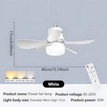 Ceiling Fan LED With Light Remote Control Dimmable 30W E27 Base Modern Smart Wireless Fans Lighting For Bedroom And Living Room - one-size - View 11