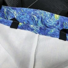 经典大师梵高帆布手提包，油画星夜、向日葵、杏花、咖啡印花女士手提包，轻便单肩包，多功能适合外出、摄影 - 彩色 - 查看 12
