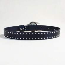 Personalized Skull Buckle Waist Belt, Punk Style, Unisex, Suitable For Halloween Fall, Autumn, Halloween