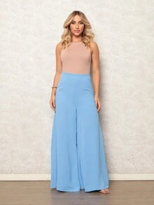 Women Pants - Baby Blue - View 3