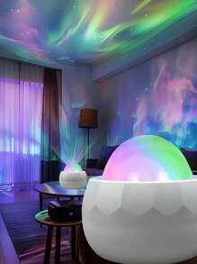 1 pezzo Luce ambiente colorata a onde d'acqua, luce di proiezione luminosa a stelle di lusso USB, scintillante per vacanze, feste, campeggio e altre occasioni - un regalo fantastico per ogni occasione e il miglior regalo per ragazzi e ragazzi