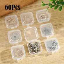 3-100pcs Mini Clear Plastic Storage Boxes, Jewelry Storage Cases, Transparent Storage Containers, Multi-Functional Portable Storage Boxes With Lids, For Small Items, Crafts, Jewelry, Hardware