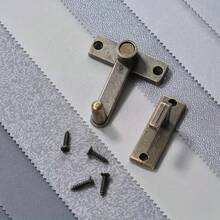 1 cái/2 cái/4 cái/6 cái Tay nắm cửa sổ/cửa trượt bằng đồng cổ điển, Khóa an ninh bằng kim loại hợp kim kẽm có chốt, Chốt khóa hộp gỗ thích hợp cho nhà ở, phòng ngủ, phòng tắm, bền và dễ lắp đặt - Đồng - Xem 4