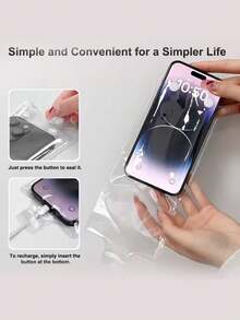 1 件摩托车防水手机壳透明车把手机袋防水手机袋摩托车手机支架可充电 - 彩色 - 查看 6