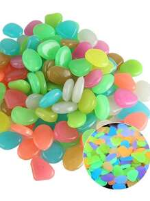 Piedras luminosas en miniatura que brillan en la oscuridad, rocas en miniatura que brillan en la oscuridad, piedras luminosas, paisajismo de jardín, guijarros de resina, para césped, acuario y decoración de pecera, jardines, senderos, bonsái, peceras, macetas, plantas en maceta, decoración DIY, decoración navideña, decoración de boda, decoraciones festivas, decoraciones navideñas, decoraciones de invierno.