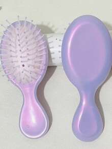 Pearlescent Macaron Color Customized Name Mini Air Cushion Small Comb With Rhinestones, English, Portable Massage Brush, ,Colorful,Cute,Adorable,Funny,Kawaii,Y2K,Stylish,Unisex,Casual,Custom,Personalized,Unique,Customized,Ideal Gifts For Him,Ideal Gifts For Her,Her,Boyfriend,Girlfriend,Family,Friends,Delicate Romance,For Office,For School,For Classroom,For Teacher Gifts,For University,For Colleague,For Dorm Rooms,Vacay Vibe Au - Multicolor - View 13